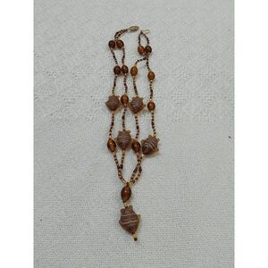 Vintage 90s Blown Glass Fish Necklace